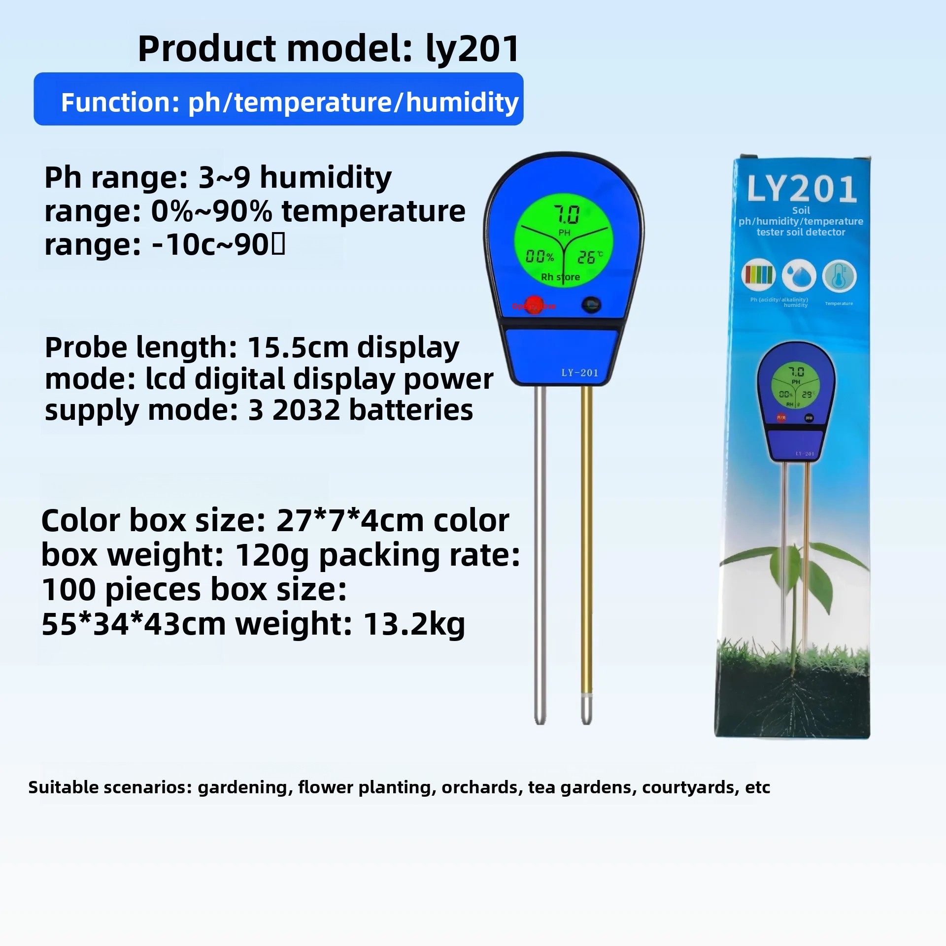 Moisture Meter Plant - 4 in 1 Soil Moisture pH