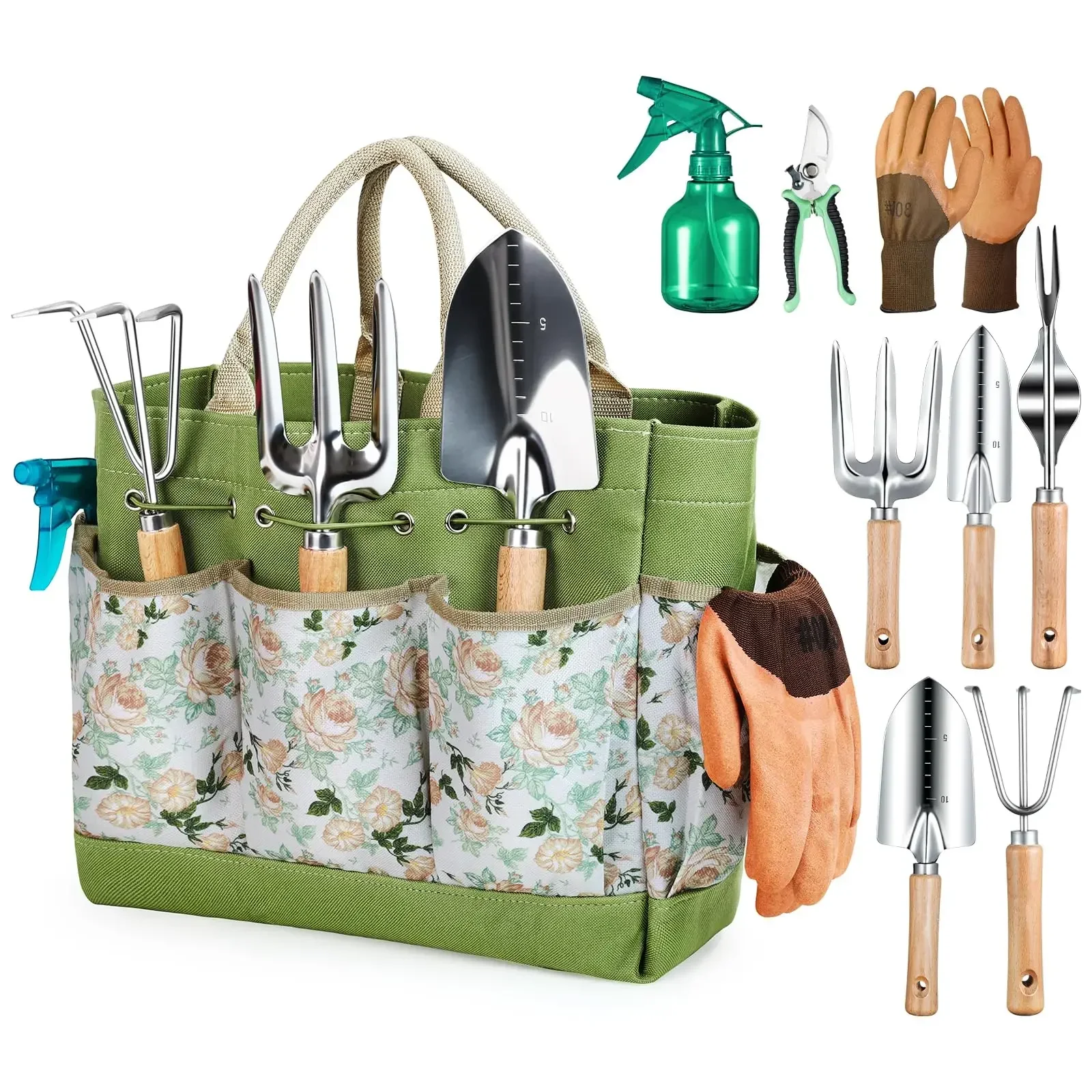 Gardening Tools For Women - Gardening Tools 9-Piece Heavy Duty Gardening
