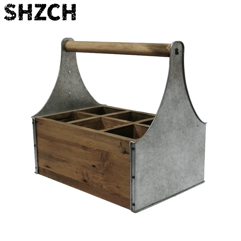 Rustic Wood & Metal Storage Ca - огляд і ціна Gardening Tools Vintage