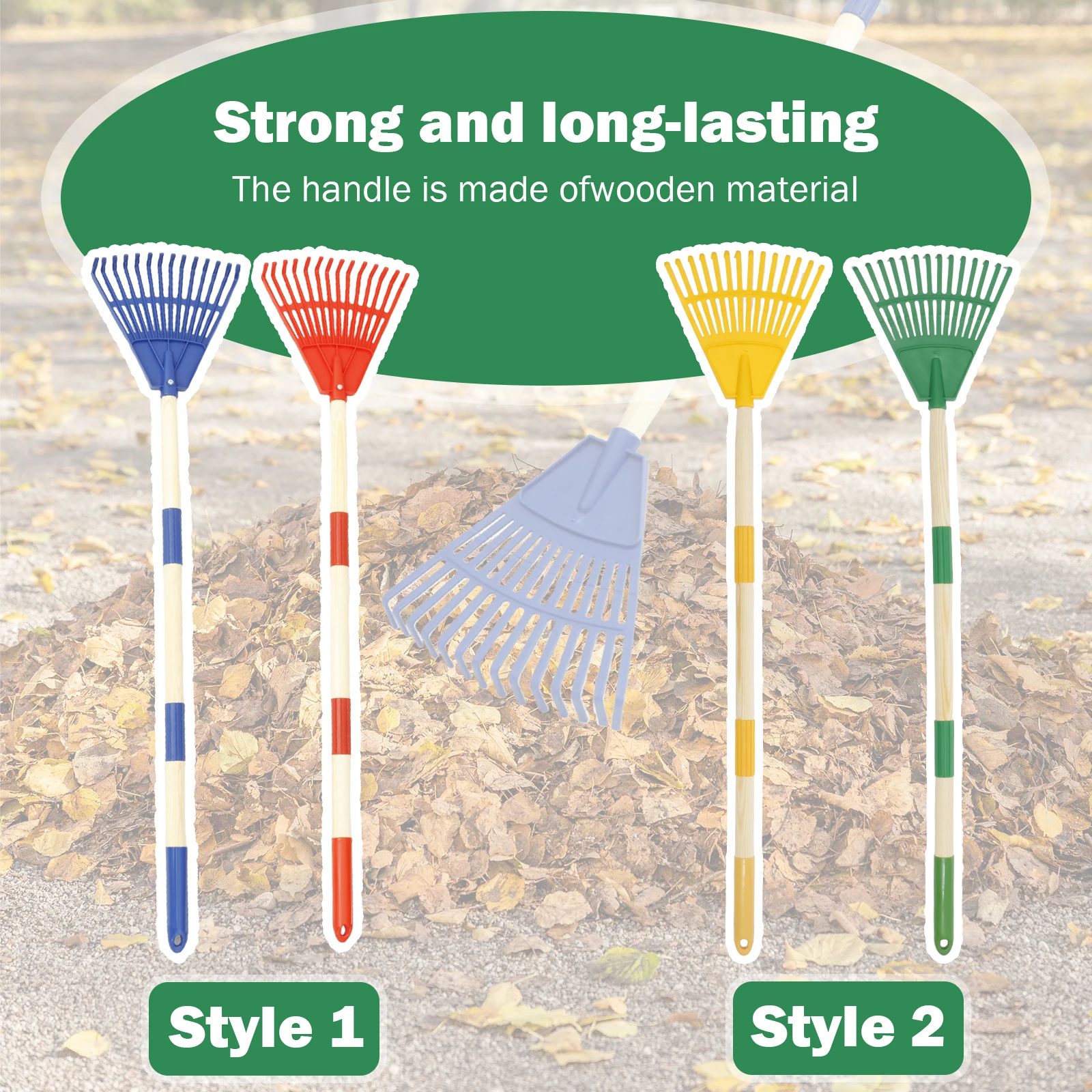 2Pcs Kids Leaf Rake Adjustable - огляд і ціна Gardening Tools For 6 Year Old