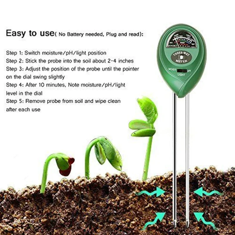 Garden PH Meter Sunlight 3in1  - огляд і ціна Moisture Meter Plant