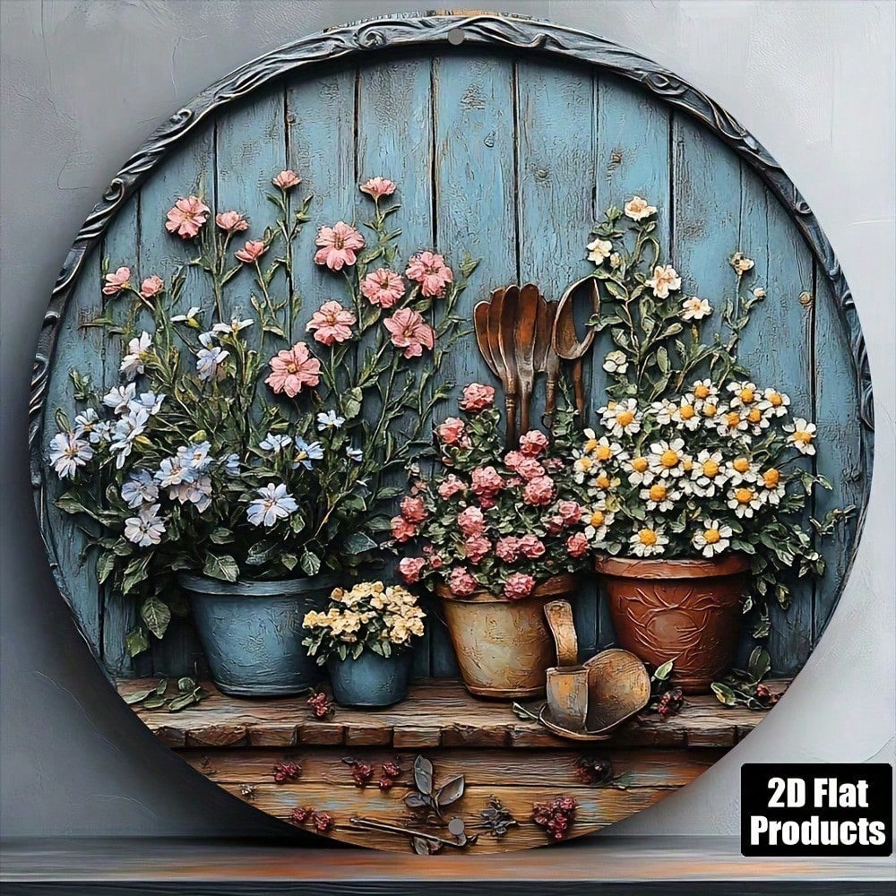 Vintage Round Aluminum Wall Ar - огляд і ціна Gardening Tools Vintage