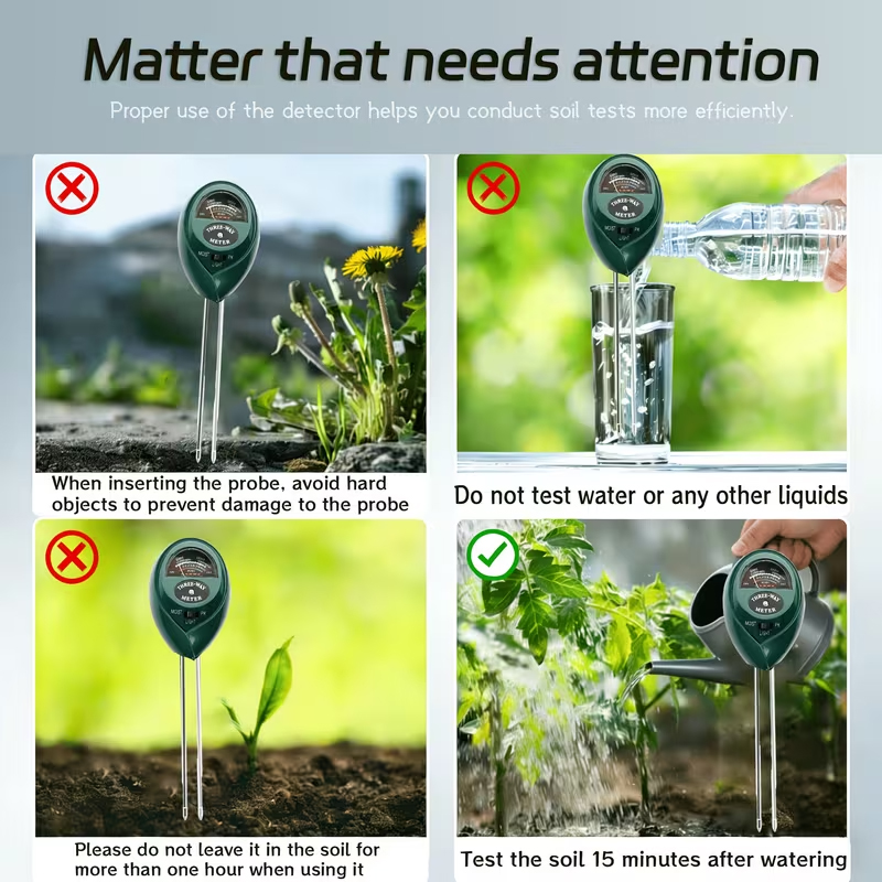 3-in-1 Soil Tester (Moisture,  - огляд і ціна Moisture Meter Plant