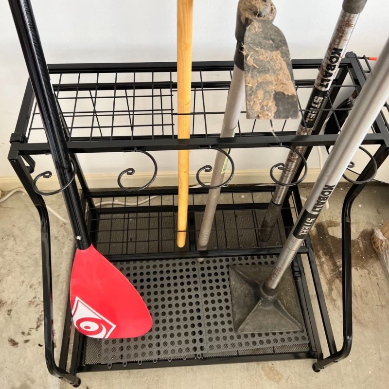 Metal Garden Tool Storage Rack - огляд і ціна Gardening Tools Amazon