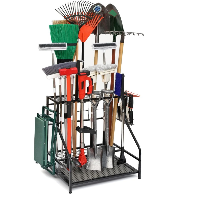 Metal Garden Tool Storage Rack - огляд і ціна Gardening Tools Amazon